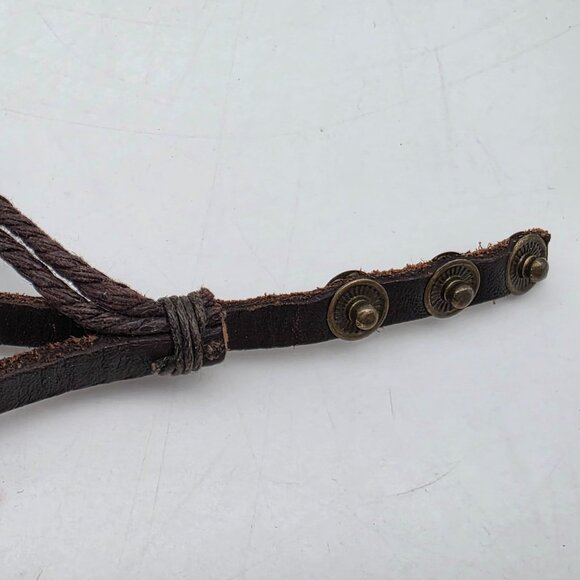 Vintage Tiedan Quartz Leather Wrap Bracelet Watch Floral Beads Boho Design - Picture 4 of 9